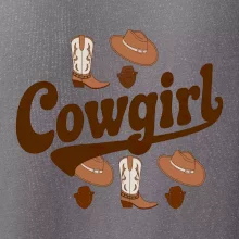 Cowgirl nápis a oblečení