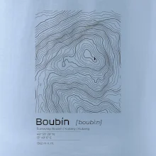Boubín - vrstevnice v obdélníku