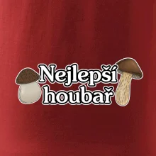 Nejlepší houbař - nápis s houbama