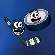 Parové triko - Puk a hokejka