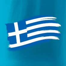 Řecko vlajka - štětkou