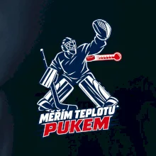 Hokejový teploměr pukem