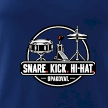 Snare kick hi-hat opakovat - bubenické trio