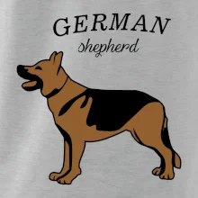 Německý ovčák - hnědý s nápisem