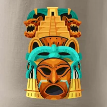 Mayové maska s pyramidou