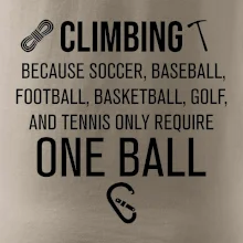 Climbing beacause one ball