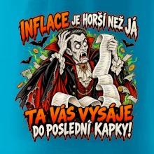 Drákula vyděšený z nekonečně dlouhé účtenky
