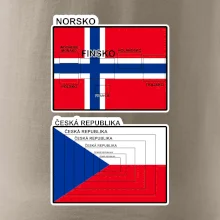 Norská a česká vlajka