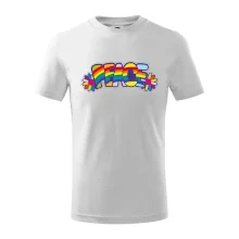 Peace nápis duhový