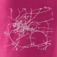 Mapy měst černobílé Slaný