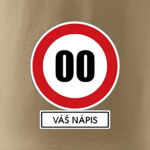 Dopravní značka - rychlost - váš nápis