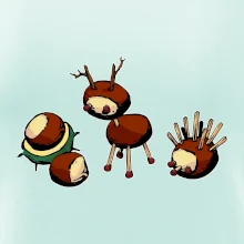 Kaštanová zvířátka - v řadě