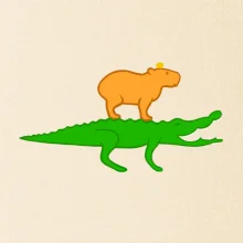 Kapybara na krokodýlovi (Moňas)