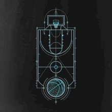 Technický nákres basketbalového hřiště