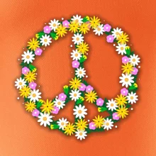 Peace symbol kopretiny