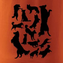 Border kolie siluety