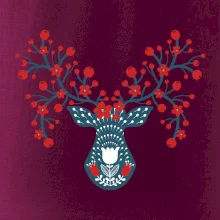 Folklor - jelen s červenými plody