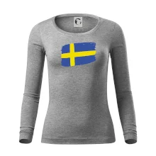 Švédsko vlajka štětkou