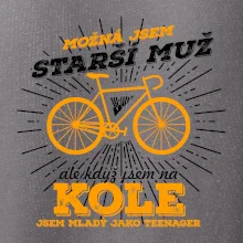 Starší muž - cyklista silniční kolo Starší muž - cyklista silniční kolo
