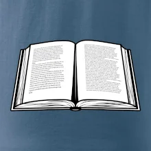 Kniha černobílá otevřená s textem