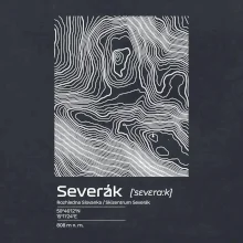 Severák - vrstevnice v obdélníku