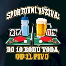 Sportovní výživa -  do 10 bodů voda, od 11 pivo