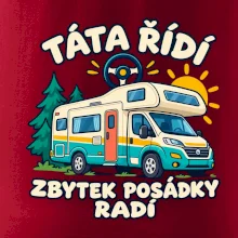 Táta řídí zbytek posádky radí rodinný karavan