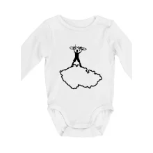 Mapa ČR - cyklista na prsou