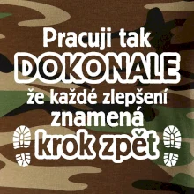 Pracuji dokonale krok zpět