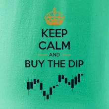Keep Calm and Buy the Dip - koruna  a graf Keep Calm and Buy the Dip - koruna  a graf