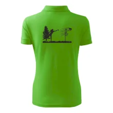 Disc golf - žena černý obrázek