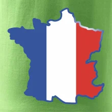 Francouzská vlajka mapa obrys