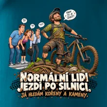 Normální lidi jezdí po silnici cyklistický humor