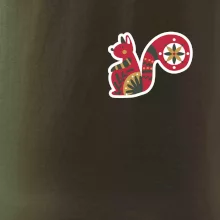 Folklor na prsu veverka