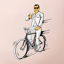 Gentleman na kole s pivem