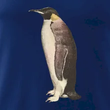 Tučňák kreslený vodovými barvami