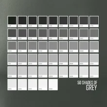 50 barevných odstínů šedi