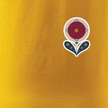 Folklor na prsu květina kulatá