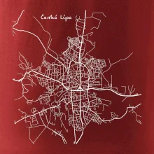 Česká Lípa - Mapa černobílá