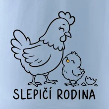 Slepičí rodina s kuřátkem