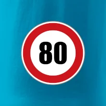 Dopravní značka - omezení rychlosti 80