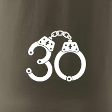 Narozeninové tričko pro policajta - pouta 30