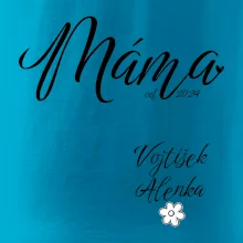 Máma od roku + jména dětí dole vlevo