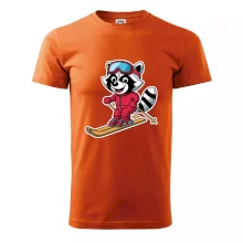 Mýval na lyžích - kreslený