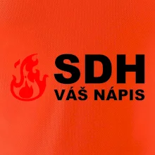 SDH nápis (oheň, název sboru - vlastní nápis)