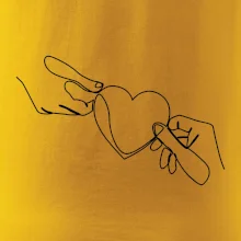 Dvě ruce a srdce jedním tahem