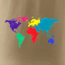 Světové kontinenty bez názvů - barevné