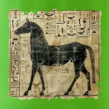Egyptské hieroglyfy kůň