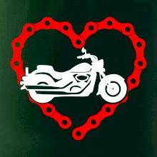 Moto srdce řetěz - chopper