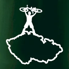 Mapa ČR - cyklista na prsou